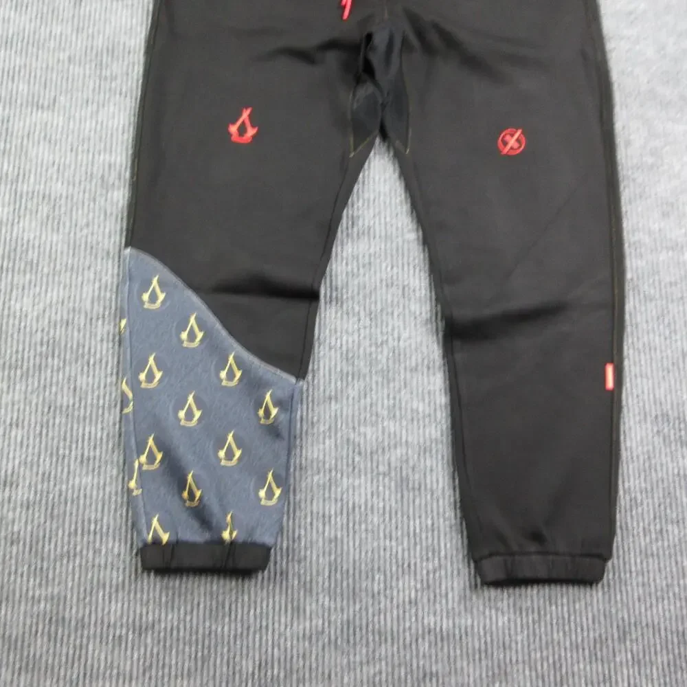 SUPERX Pants Mens 3XL Black Jogger Jersey Assassins Creed Yasuke 35x28.5* NWT